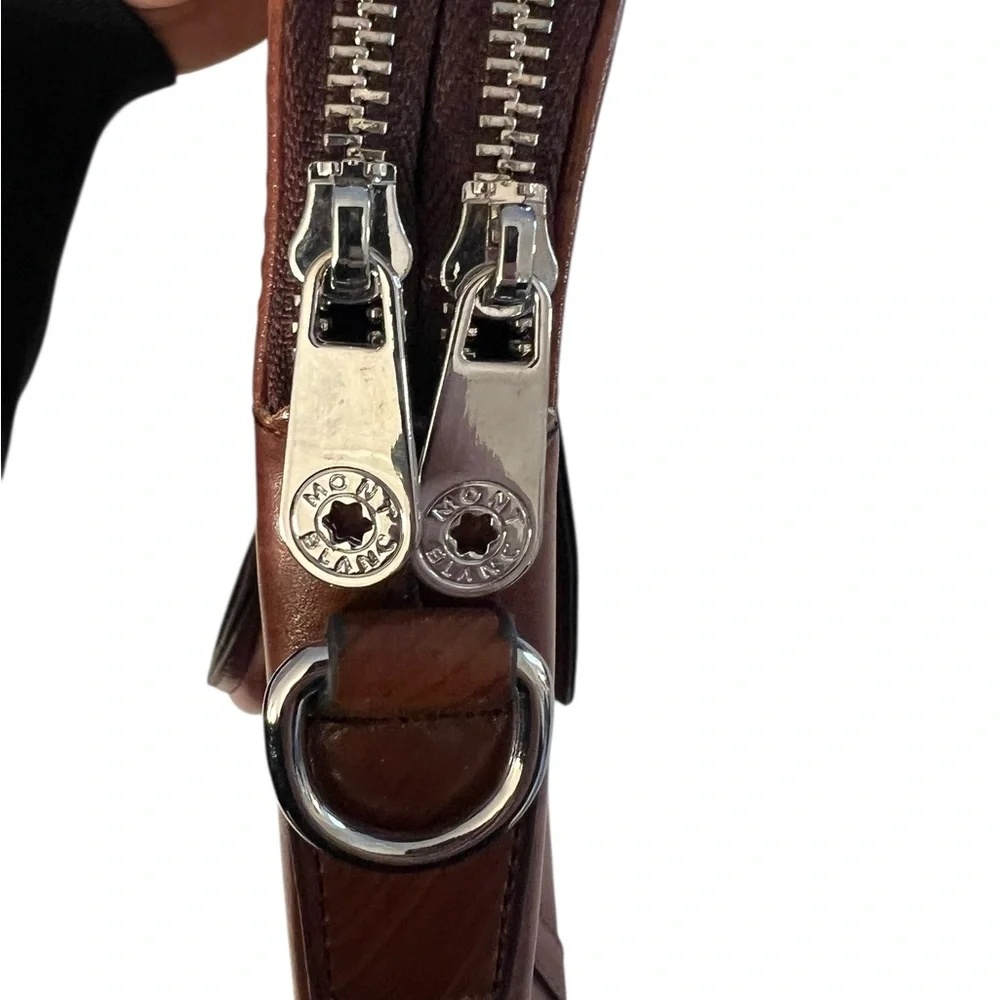 Mont Blanc Rich Brown Leather Briefcase - Picture 14 of 14